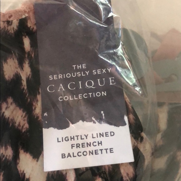 Animal Print French Balconette Bra With Lace NWT - Picture 9 of 10